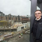 Danny Boyle gets a bird's eye tour of the HOME site